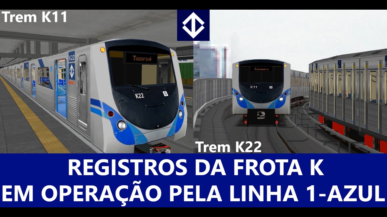 Metrô  SP | Compilado da frota K (K11 e K22) em operação na linha 1-azul
