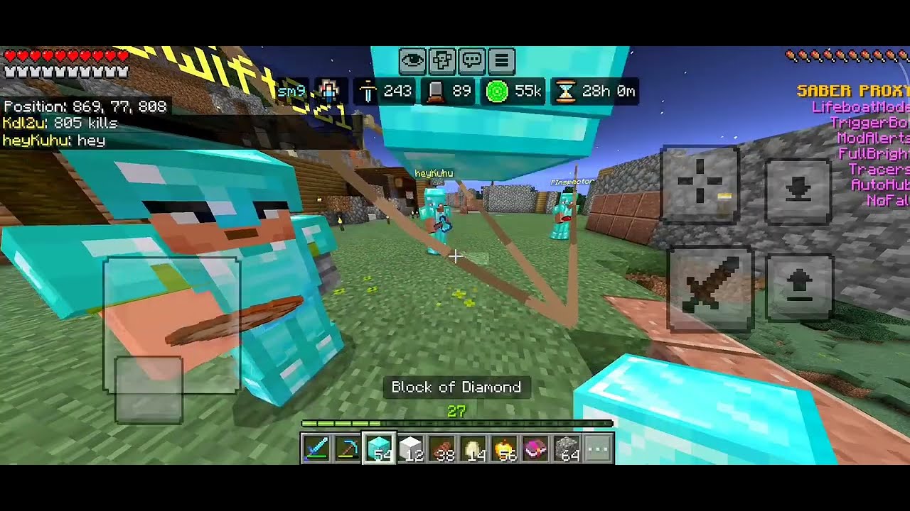 Killing Players and Raiding bases in this Minecraft SMP Lifeboat Survival ✨😈