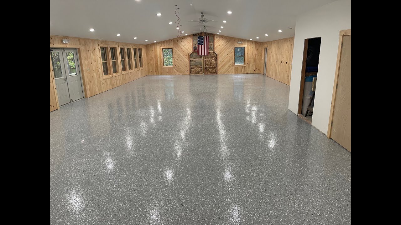 4 Coat Epoxy Floor Install In Wooded Paradise