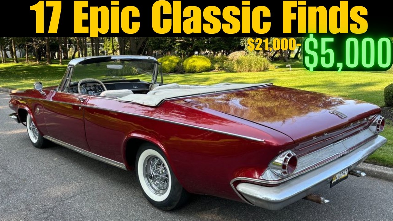 Rare Gems: 17 Classic Cars For Sale Under $20,000+