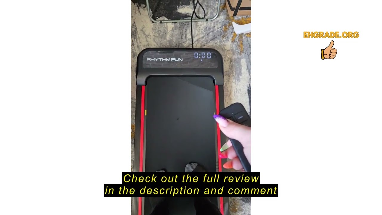 Review RHYTHM FUN Walking Pad Treadmill with Incline, Under Desk Treadmill with Incline, Treadmill f