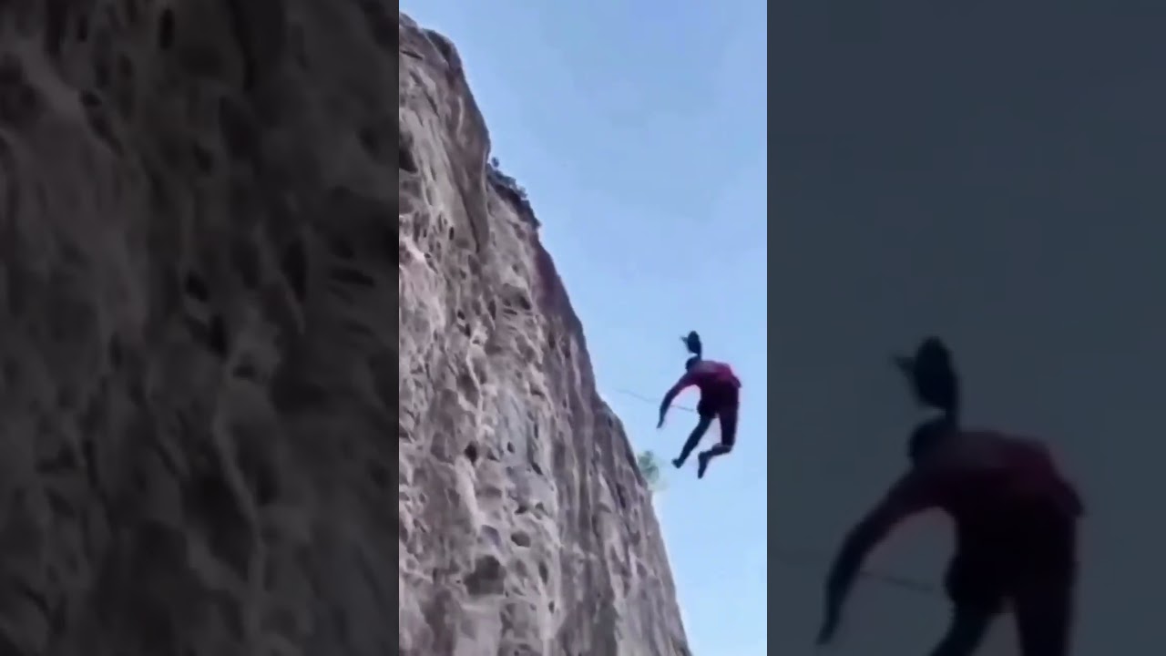 Grosse chute en escalade, l'importance de mettre un casque ! #fail #climbing #escalade #chute