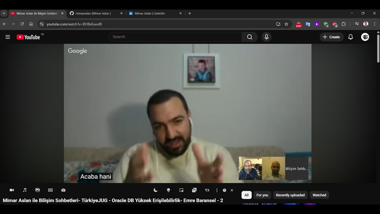 Mimar Aslan ile Bilişim Sohbetleri- T&uuml;rkiyeJUG - Oracle DB Y&uuml;ksek Erişilebilirlik- Emre Baransel - 2