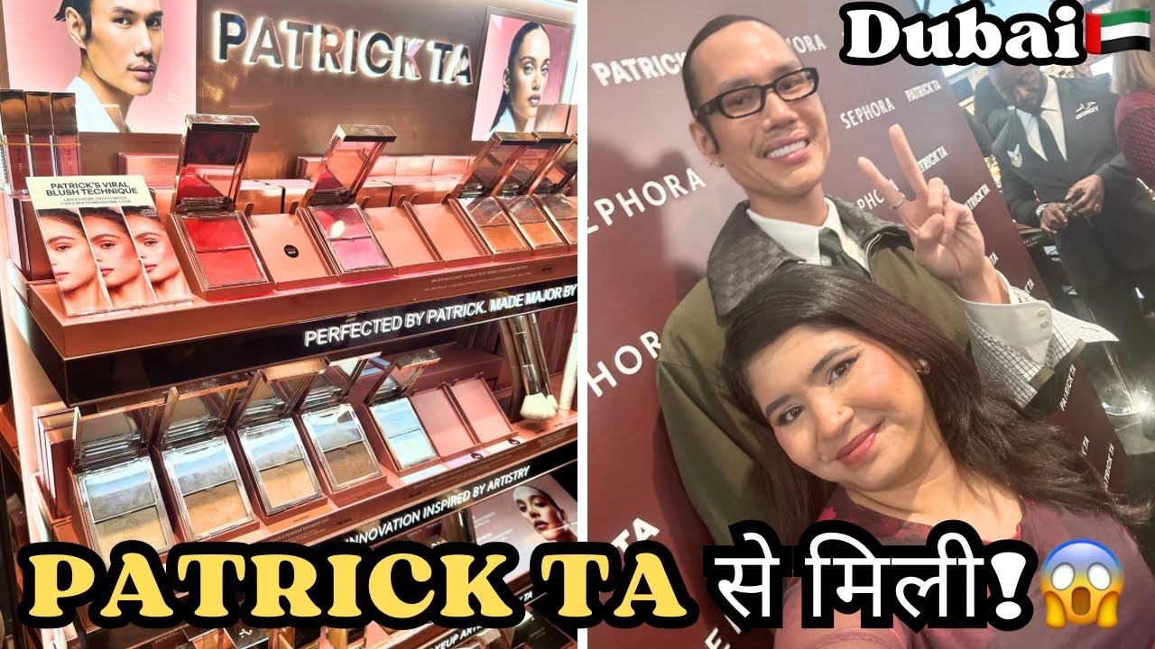GRWM to Meet Viral Makeup Artist Patrick Ta | Mini vlog 🎉🇦🇪💄 (Hindi)