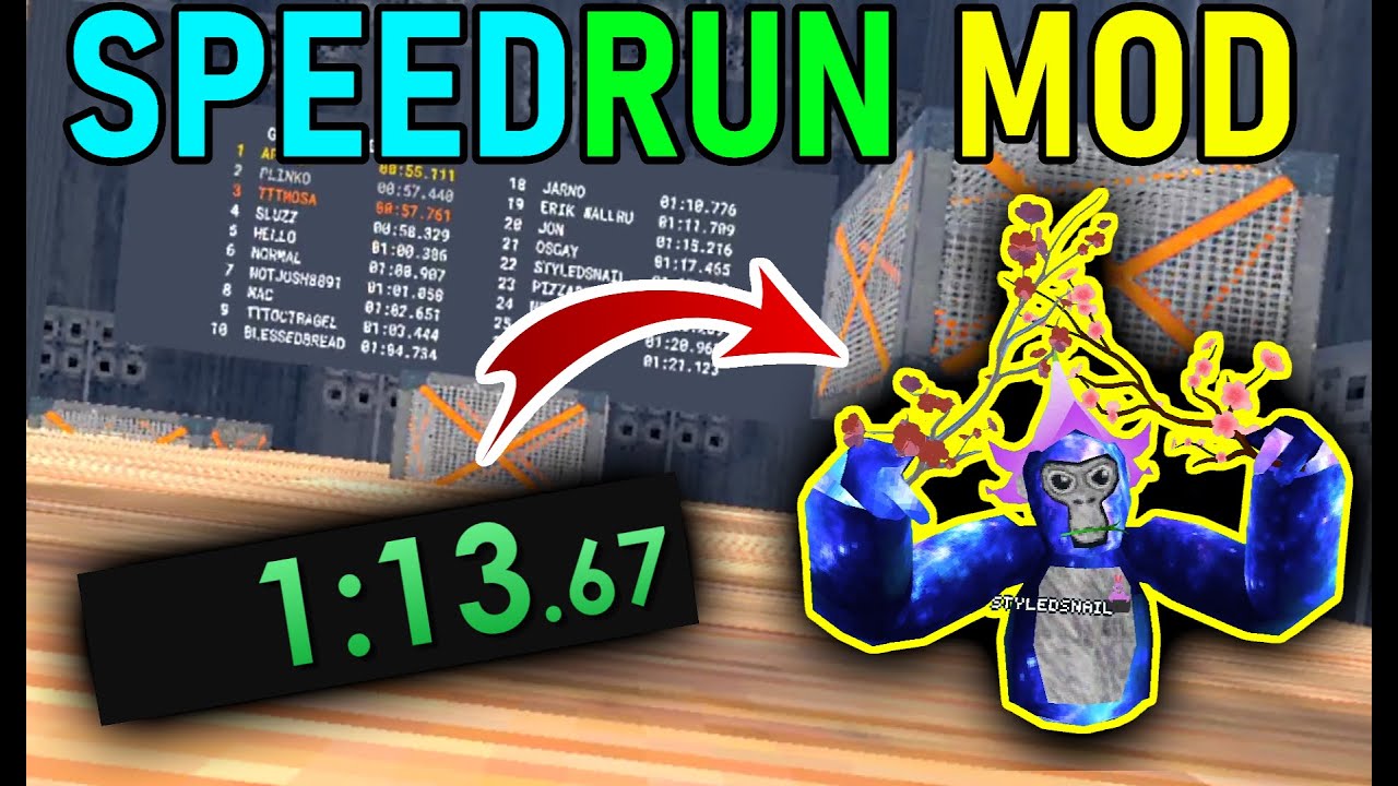THIS MOD ADDS SPEED RUNNING TO GORILLA TAG? | Graic's Gorilla KZ Mod