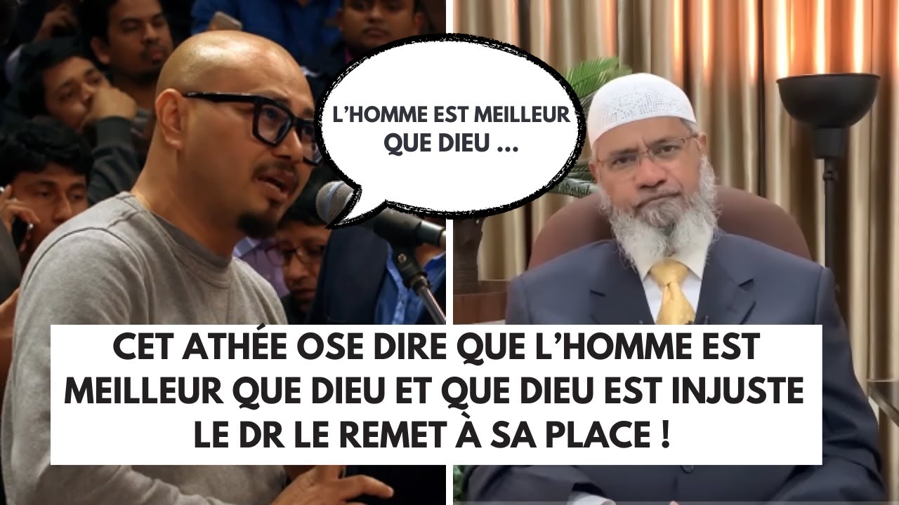 CET ATHÉE DÉFIE LE DR MAIS SE RIDICULISE ET SE PREND UNE PLS ! Zakir Naik en français