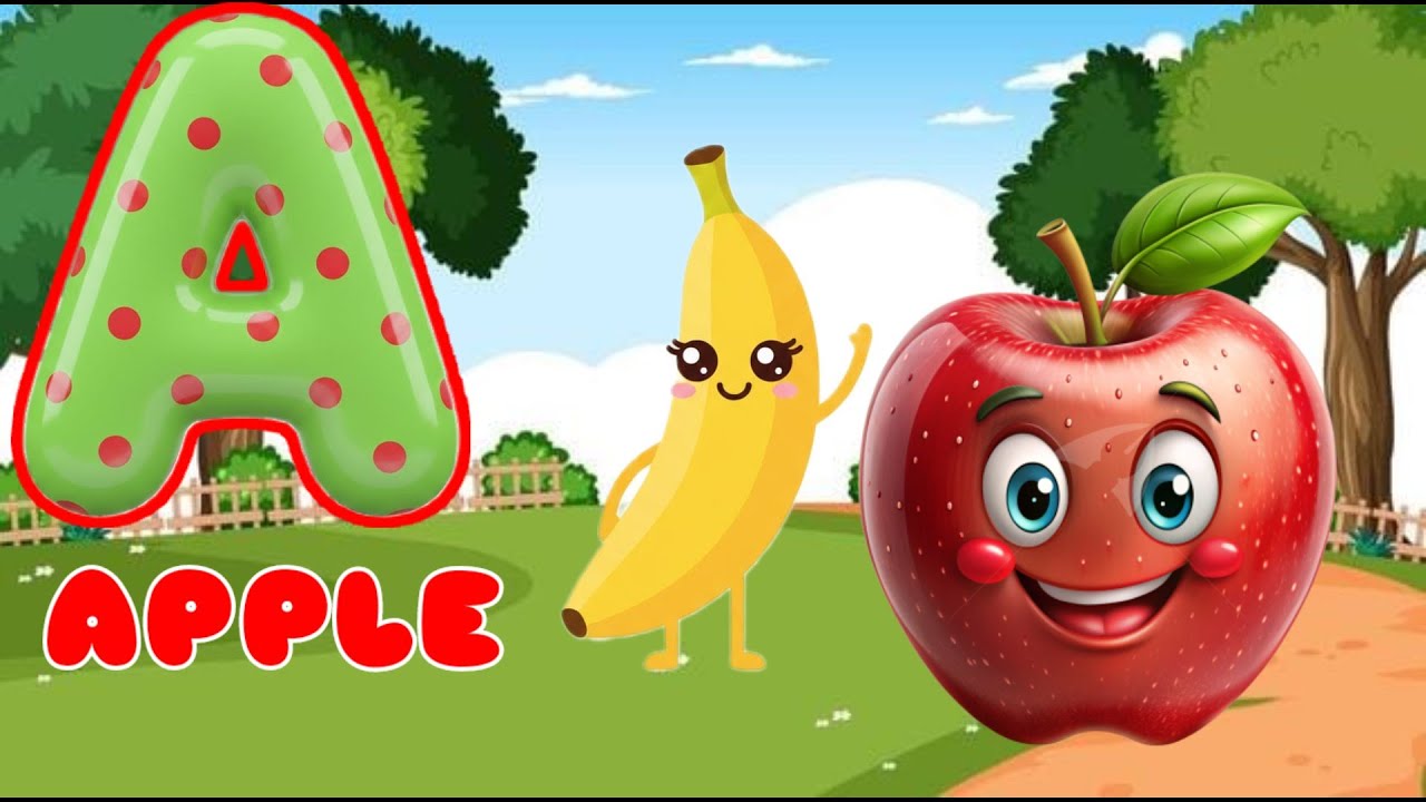 A For Apple 🍎| B For Banana 🍌| C For 🚨| ABC 🔤 Phonics| A To Z Alphabets| KidsGurukul World 