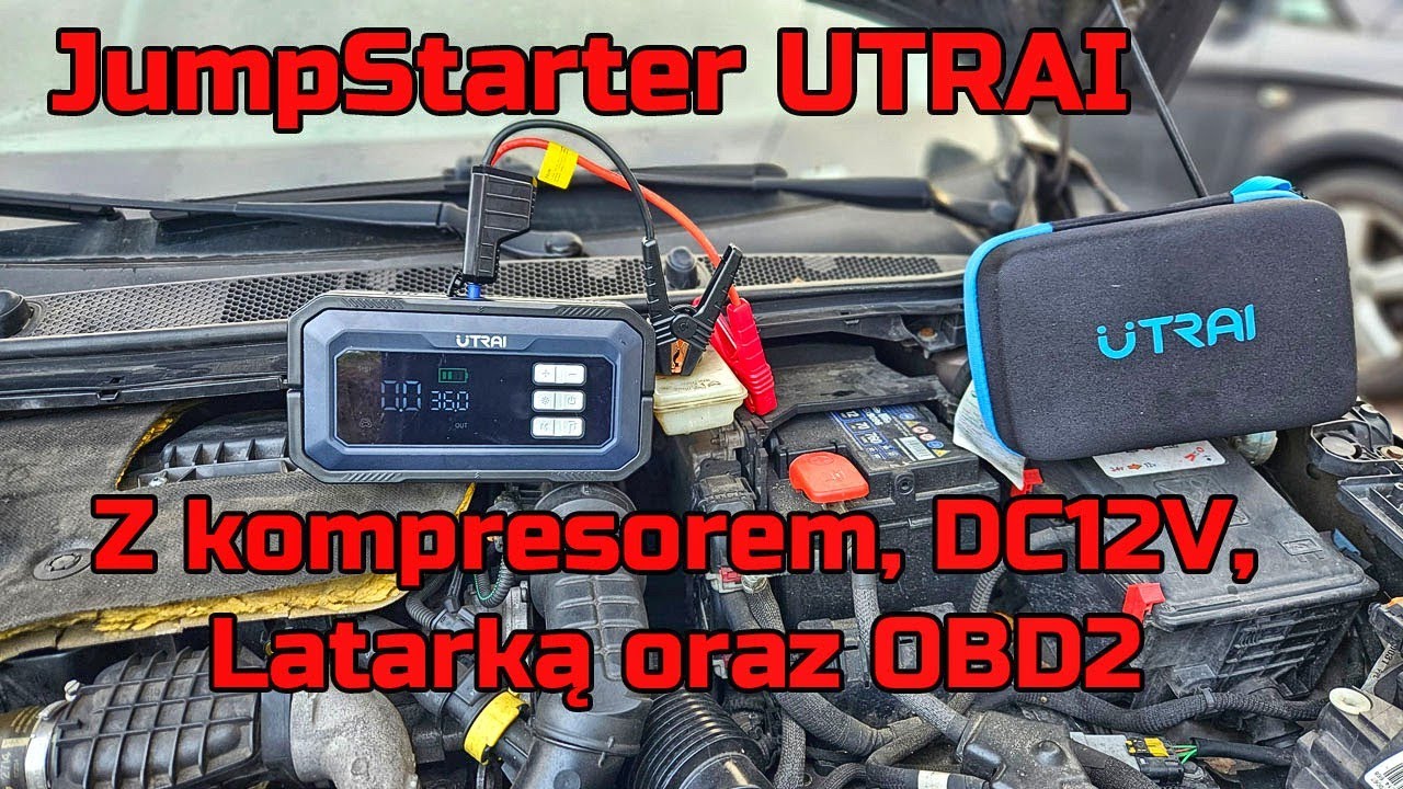 UTRAI JS-30 Najbardziej Wszechstronny JumpStarter z Kompresorem, Latarką, Gniazdem 12V, OBD2 - TEST
