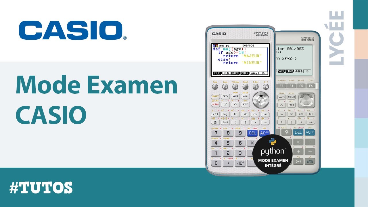 Mode Examen CASIO : Graph 35+E II et Graph 90+E - Tutoriel