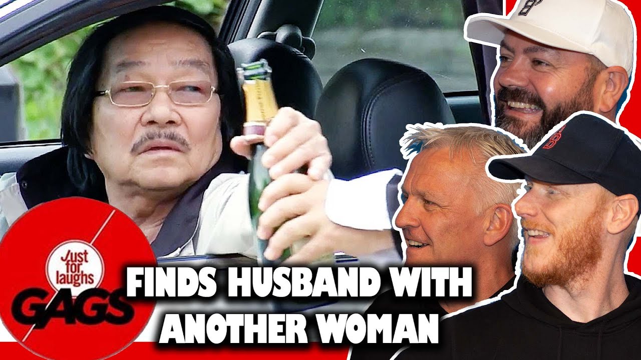 Just For Laughs Gags | Finds Husband With Another Woman | OFFICE BLOKES REACT!!