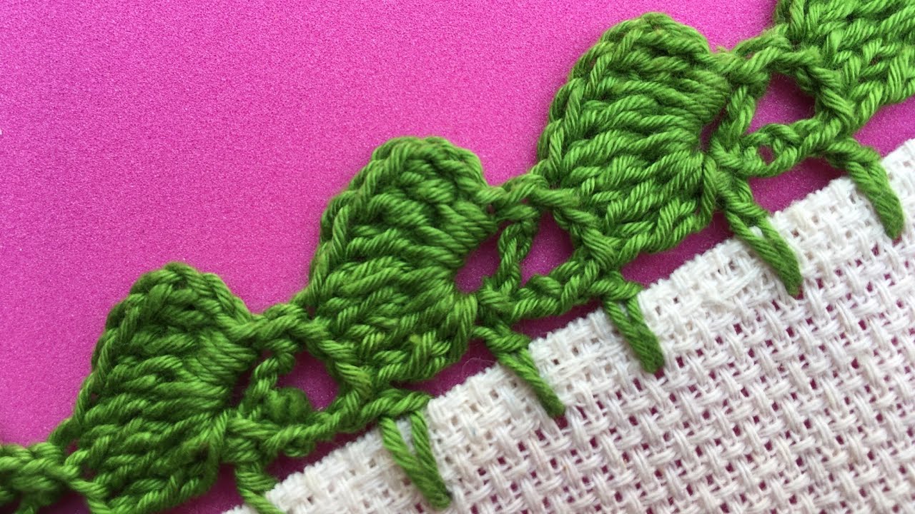 PUNTILLA FACIL UNA SOLA VUELTA II ORILLA O PUNTILLA A CROCHET II MANTEL O SERVILLETA  # 24