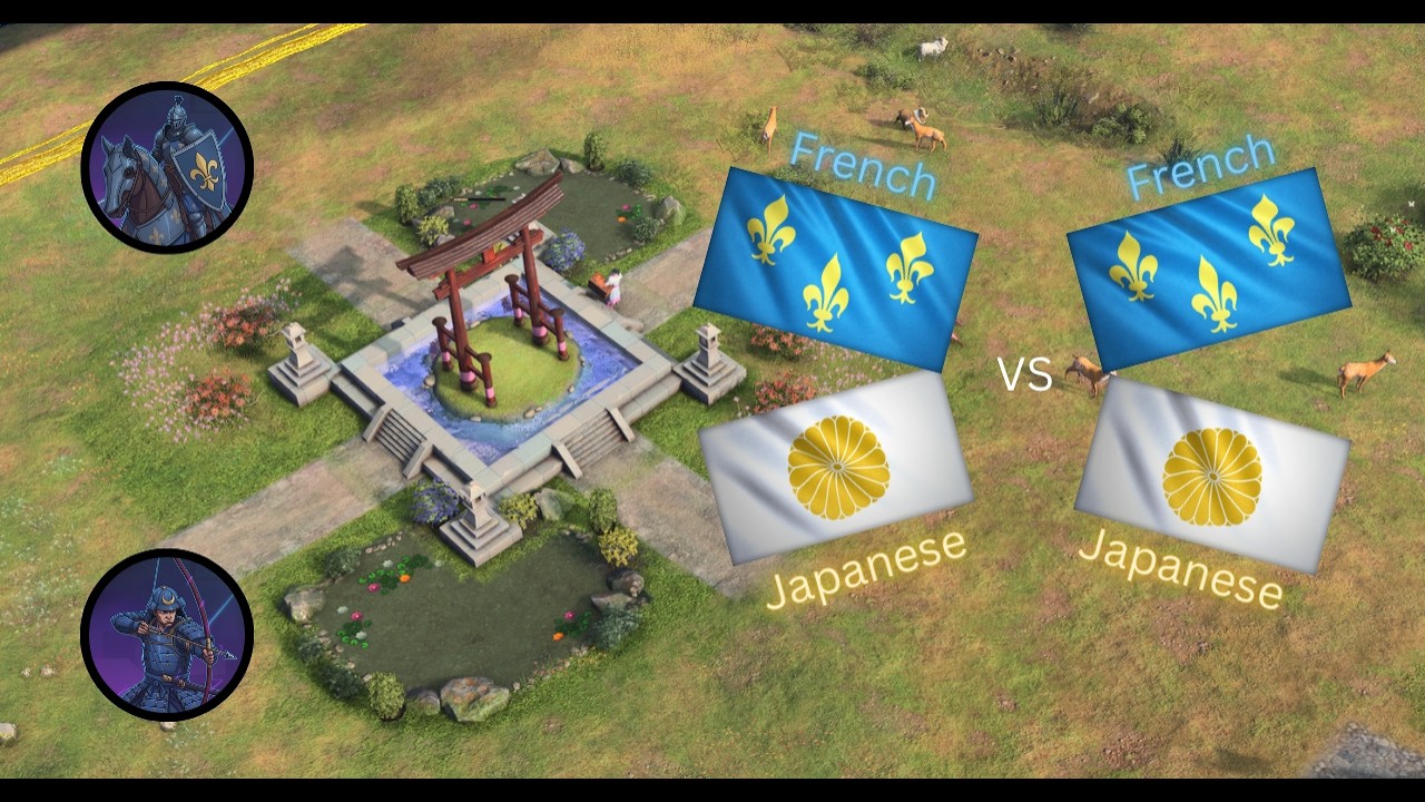 Japanese and French vs Japanese and French | Age of Empires 4 | Quick Match | Standard | Multiplayer
