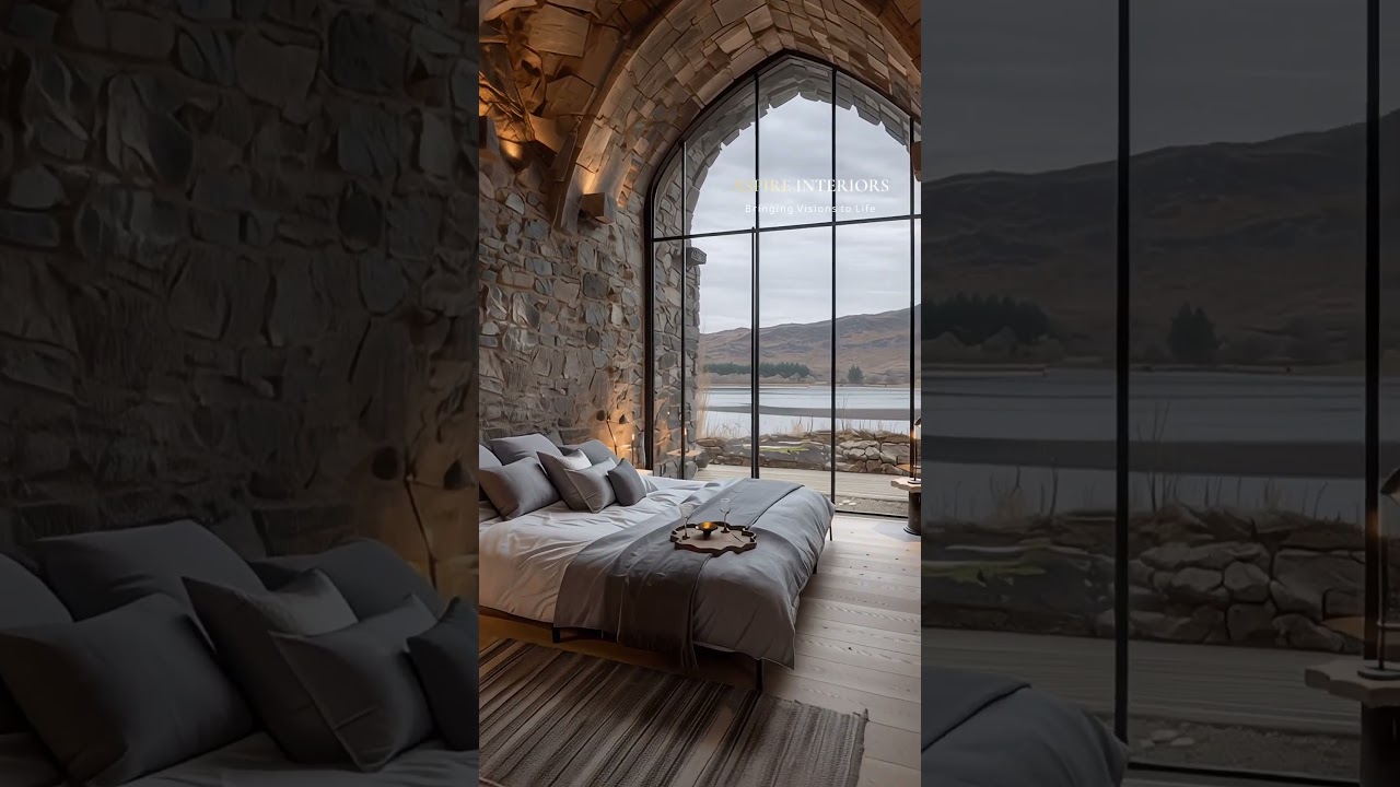 Scottish Highland Castle and Estate Renovation Surrounded by Heather Gardens and Mountain Views