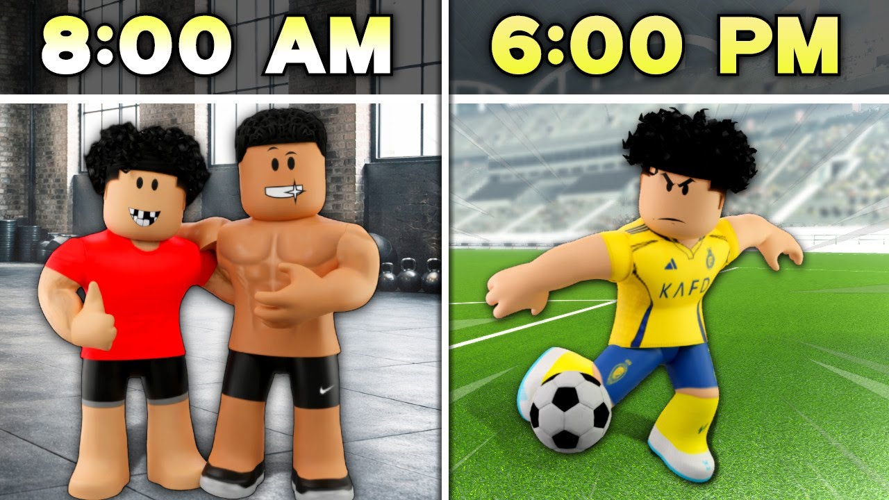 Day in the Life of Cristiano Ronaldo Jr. in Roblox!
