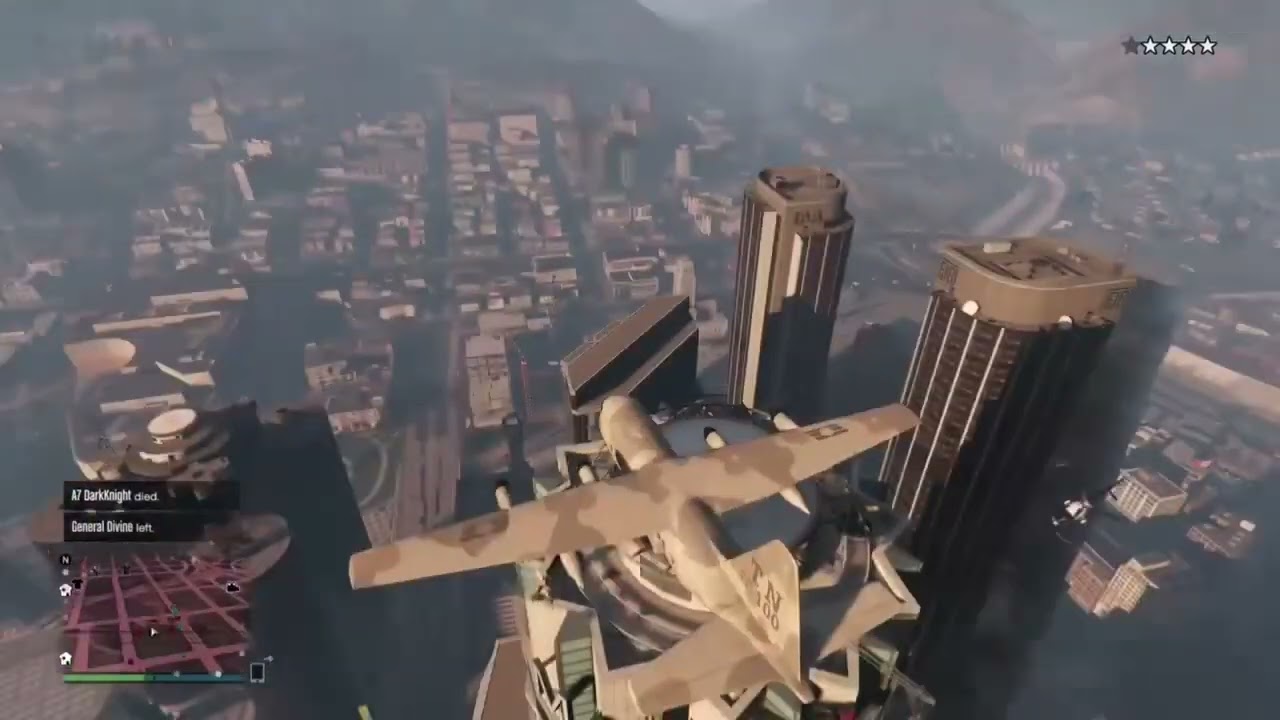 Landing a Titan on Maze Bank Tower - GTA V