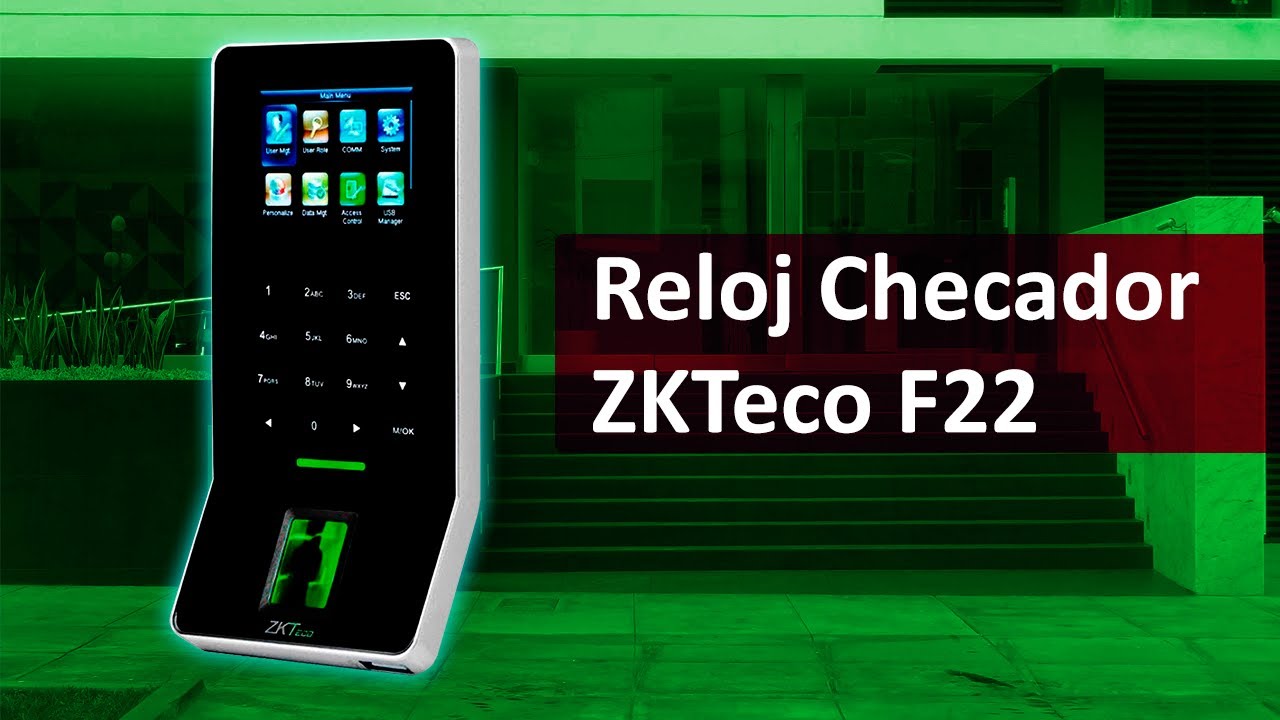 Reloj checador de huella digital ZKTeco F22 con tecnolog&iacute;a SilkID para huella maltratada