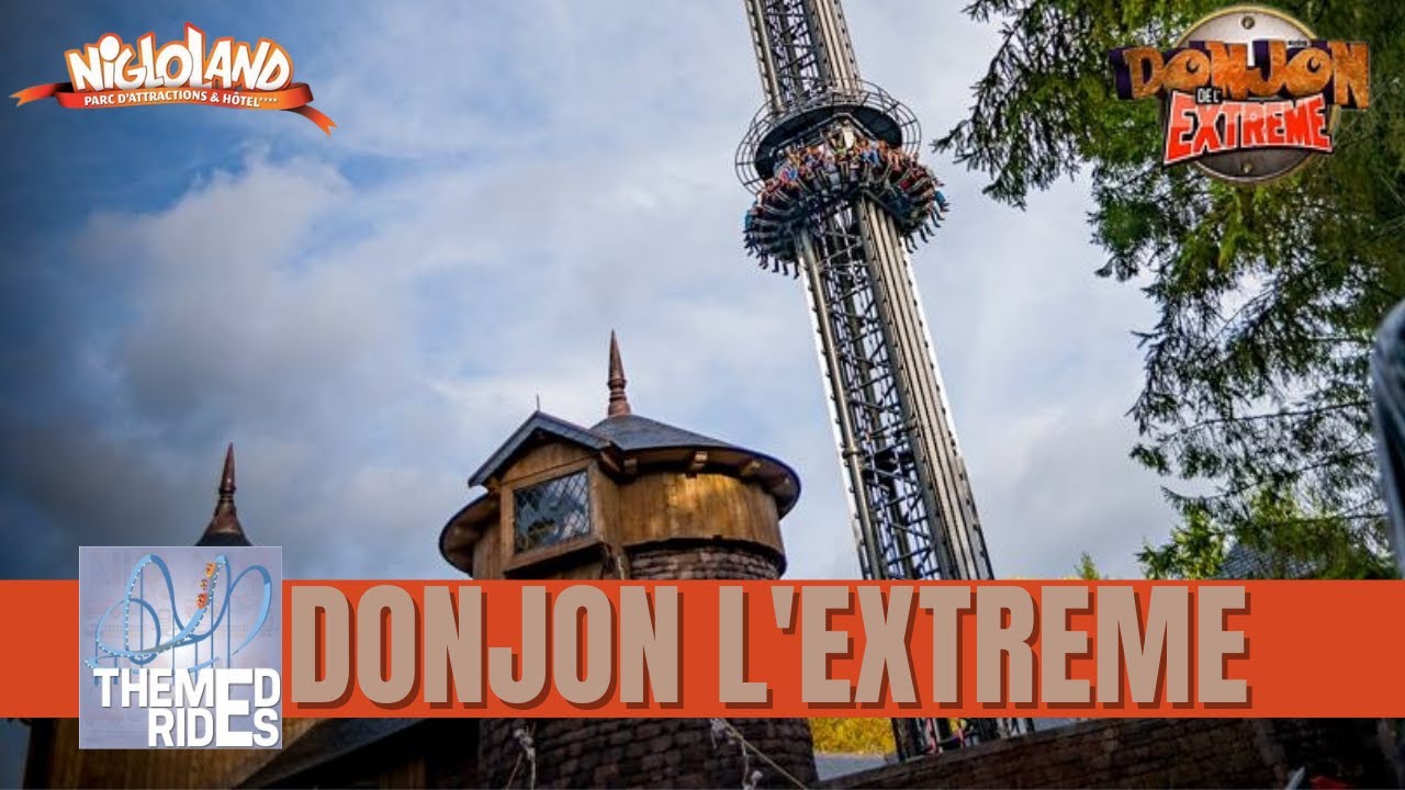 100 meter Free Fall Tower Donjon de l'extrême at Nigloland offride