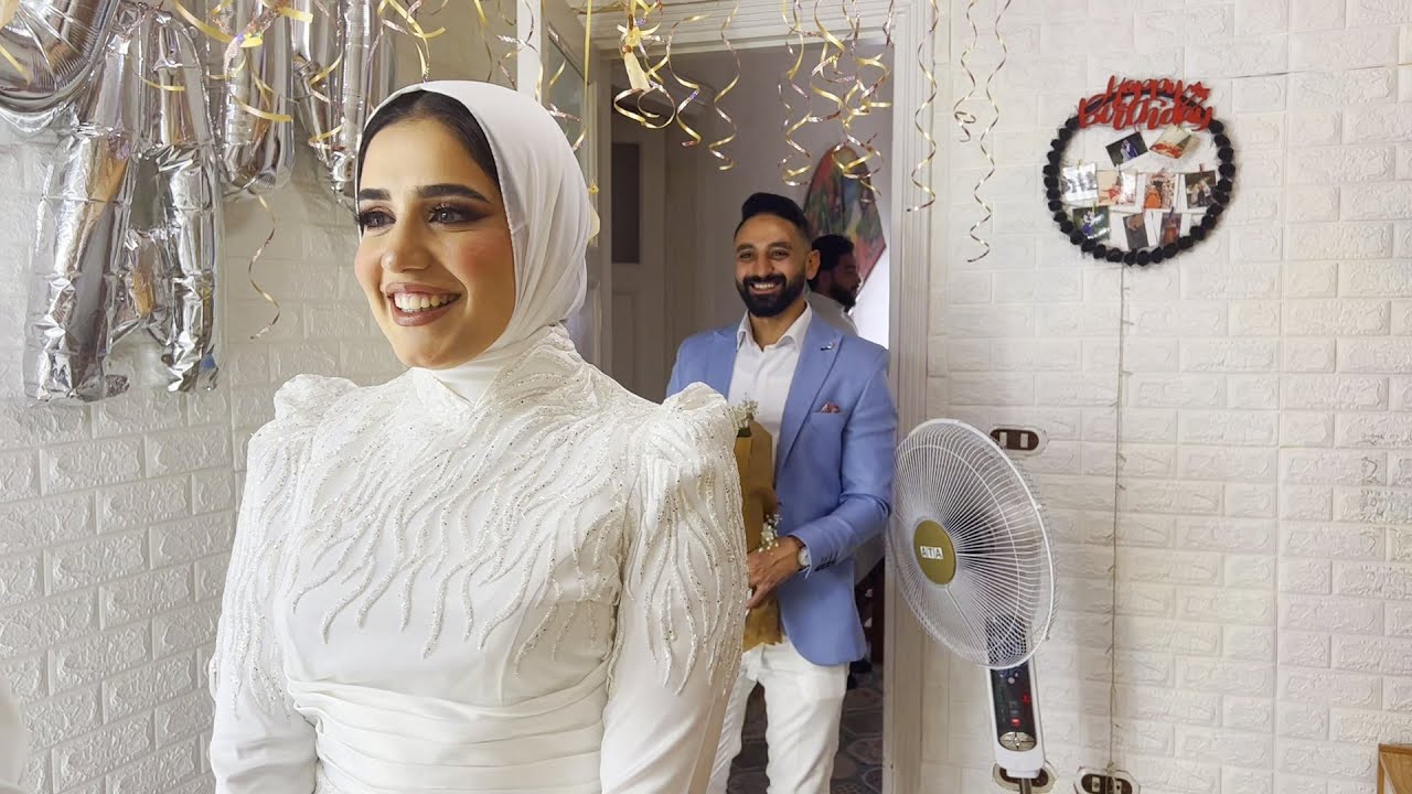 رد فعل خطيبي علي الفستان❤الفريست لوك