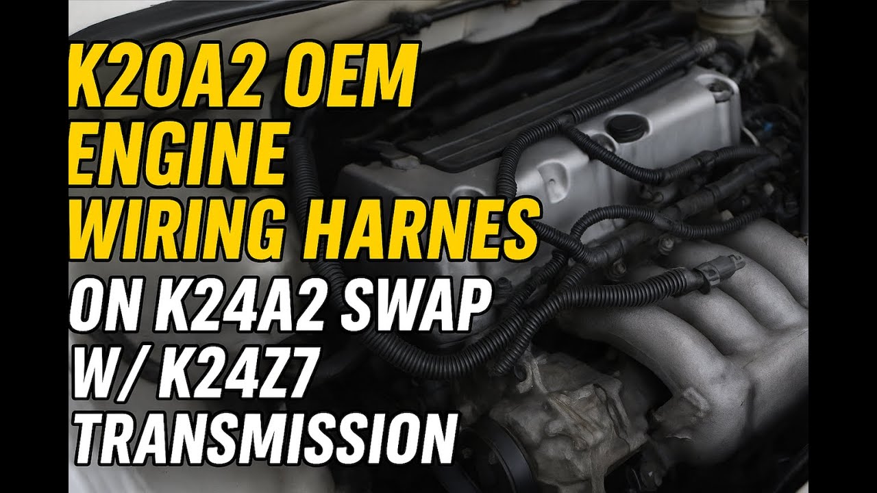 K20A2 OEM Engine Wiring Harness on K24A2 swap w/ K24Z7 Transmission
