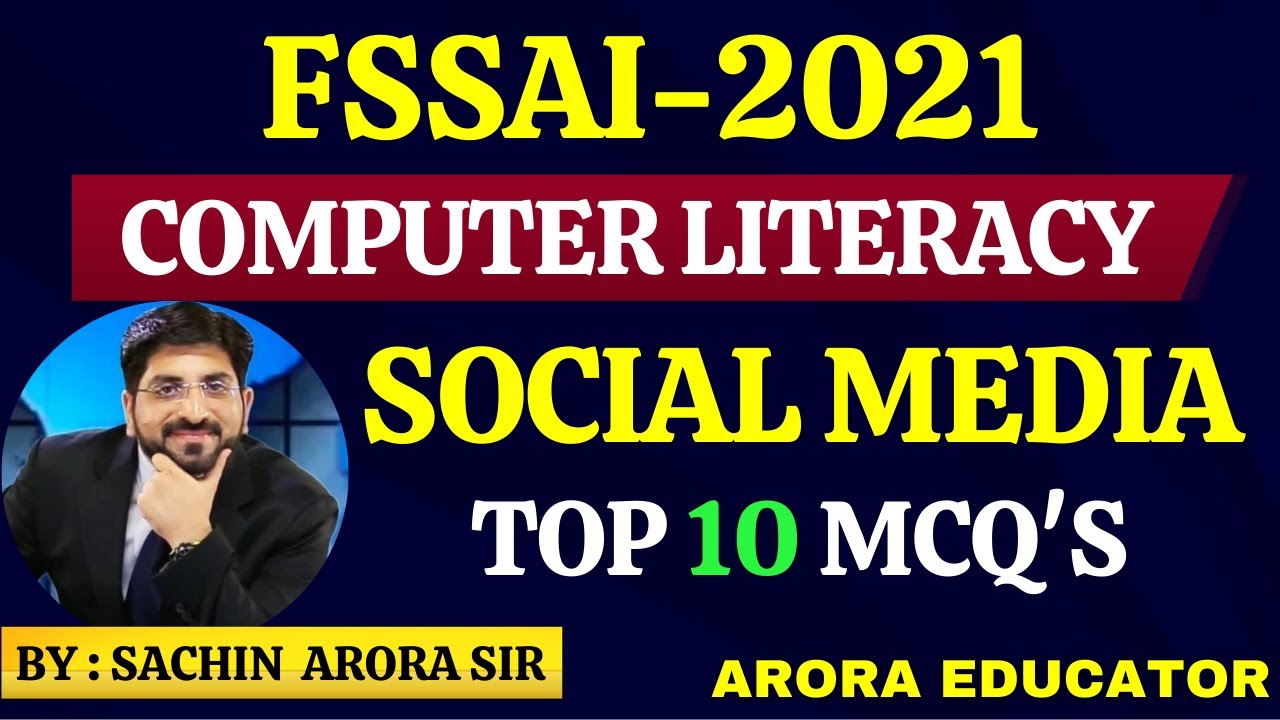FSSAI Computer Classes on Social Media Handle | FSSAI Recruitment 2021 | FSSAI Computer MCQ |