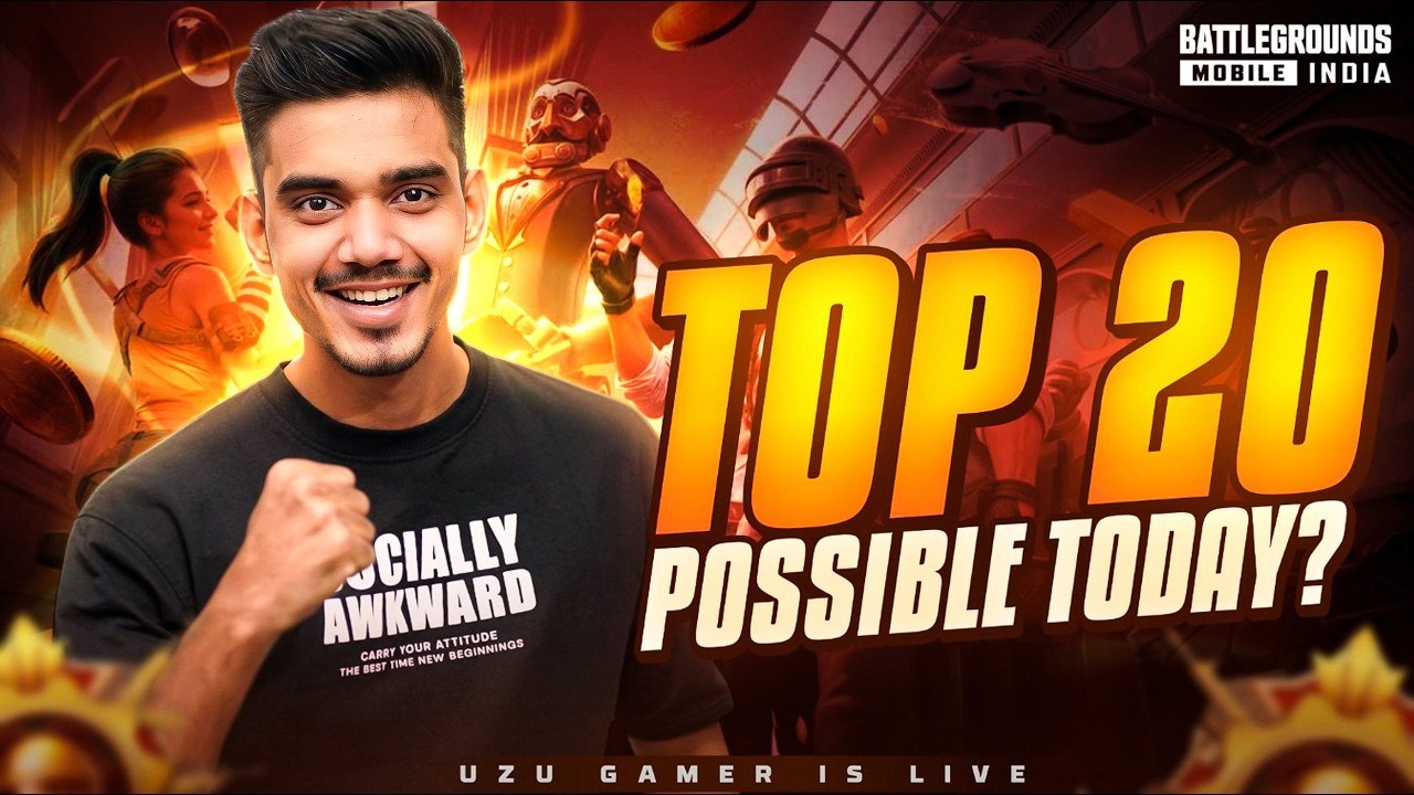 TOP 20 HOGA ? | CHILL PUSH ONLY  | CONQUEROR RANK PUSH DAY - 9 | BGMI LIVE | UZU GAMER