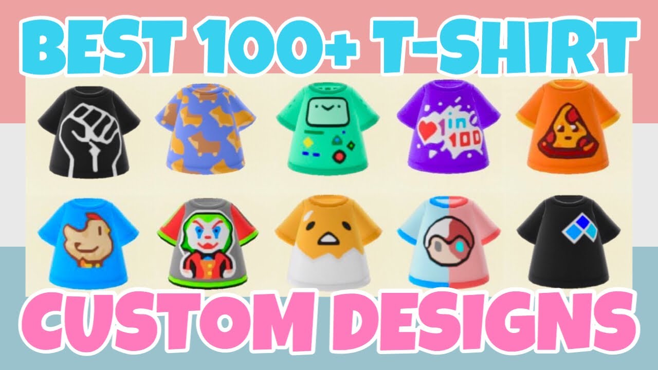 Best 100+ T-Shirt Custom Designs In Animal Crossing New Horizons (Design ID Codes)