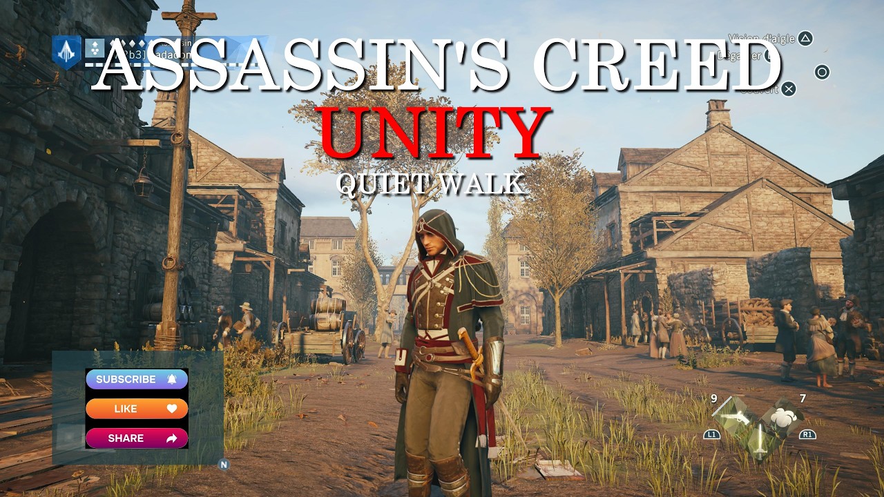 ASMR RELAXATION : Walking in Assassin's Creed Unity / Quiet Walk / Marche Tranquille - Part 1