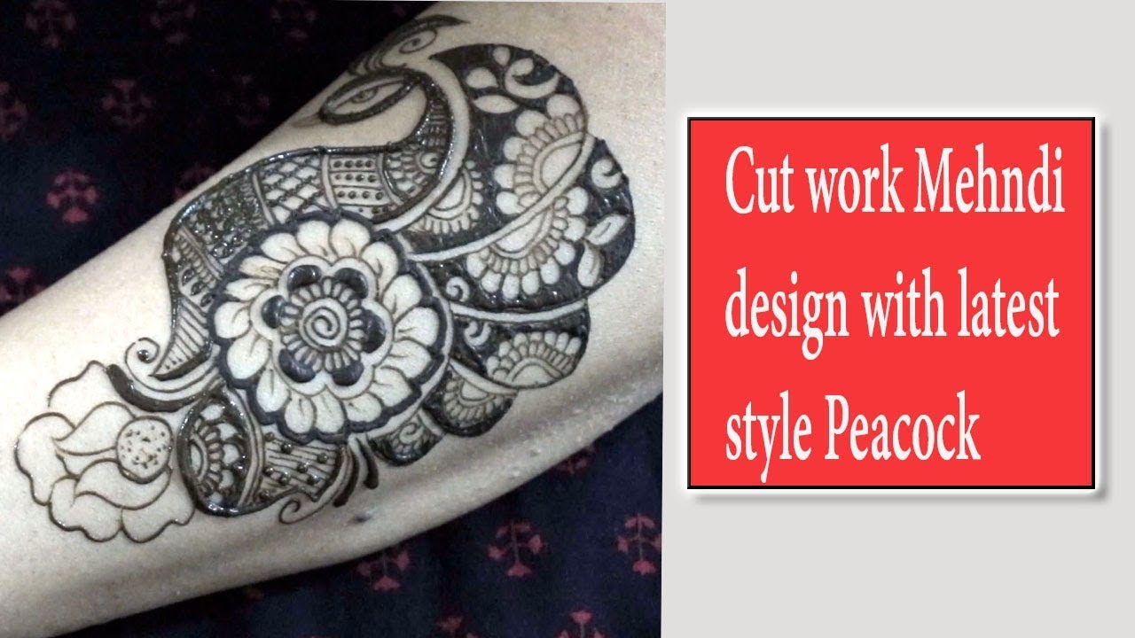 peacock ,reverse style and dangling mehendi design