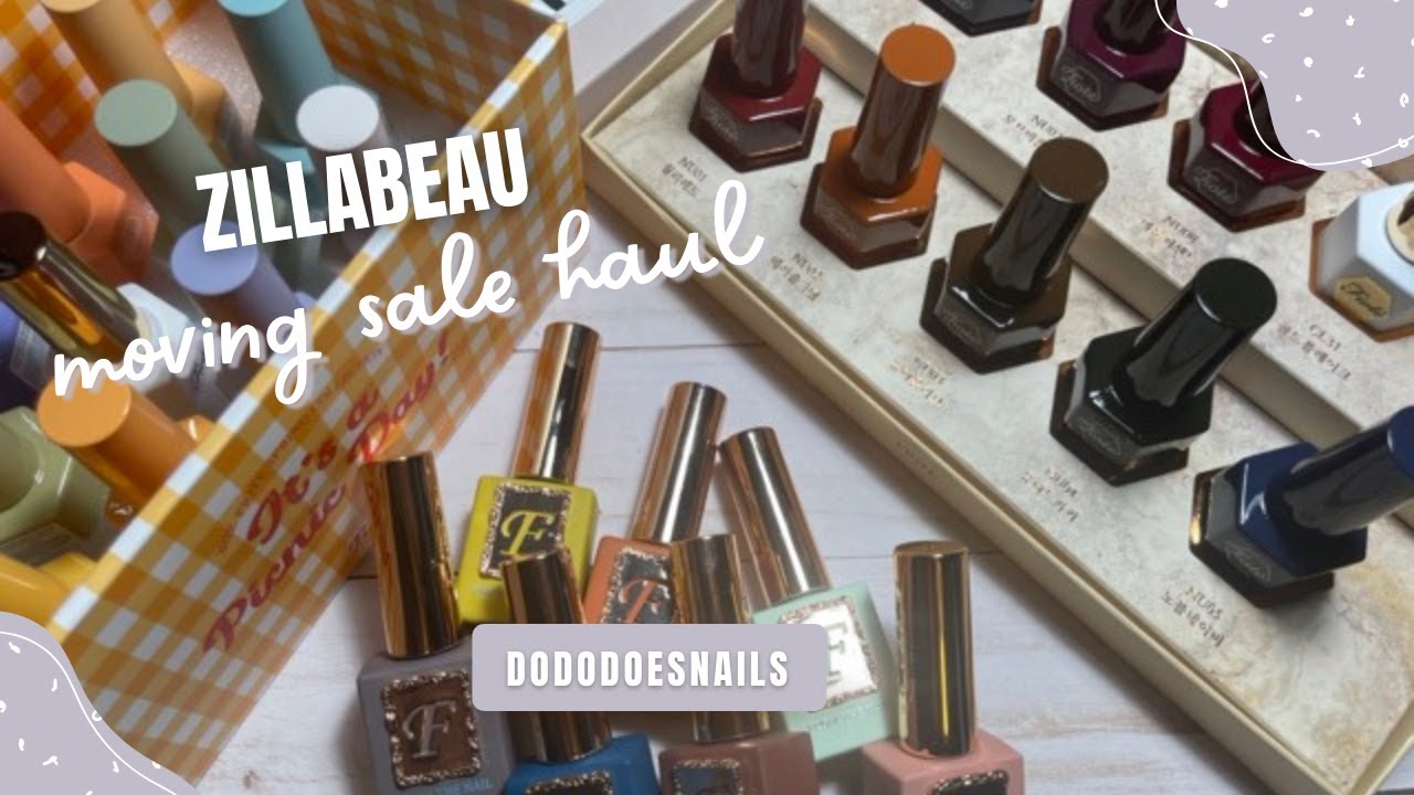 Zillabeau Moving Sale Haul Pt  1. | Korean Gel Products | New Nail Polish