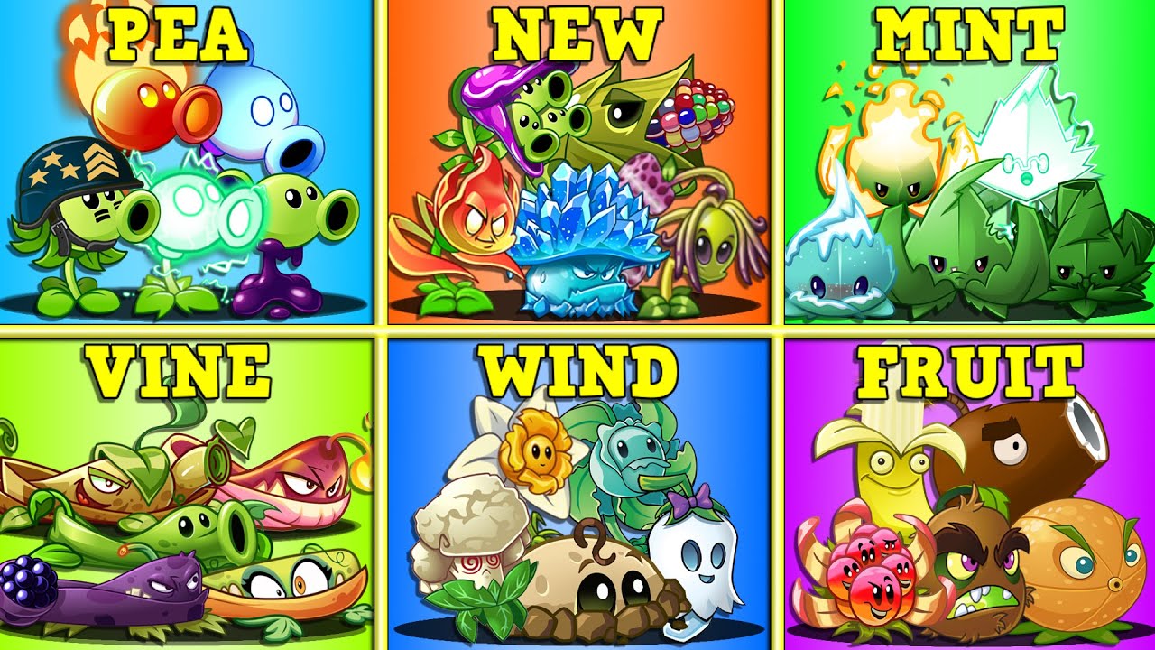 PEA x NEW x MINT x VINE x WIND x FRUIT Battlez PvZ 2 Team Plants vs Team Plant | Who Will Win?