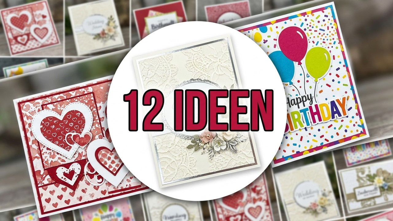 12 Karten für Valentinstag, Hochzeit, Geburtstage & jeden Tag im Jahr