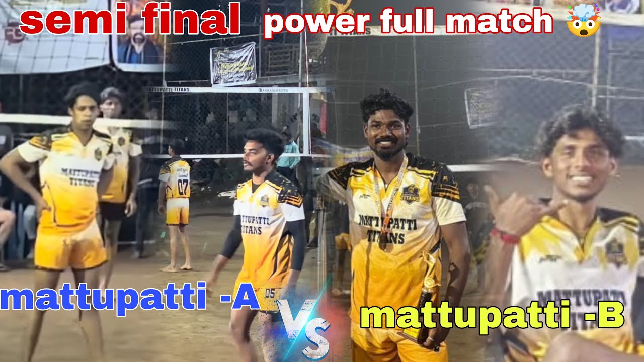 2nd Semi💥Mattupatti-A vs Mattupatti-B🤯Fire Match🔥#viral #volleyball #libero #trending #sports #love 