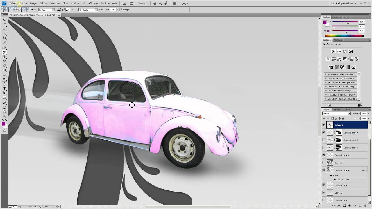 Utiliser l'outil remplacement de couleur sur PhotoShop
