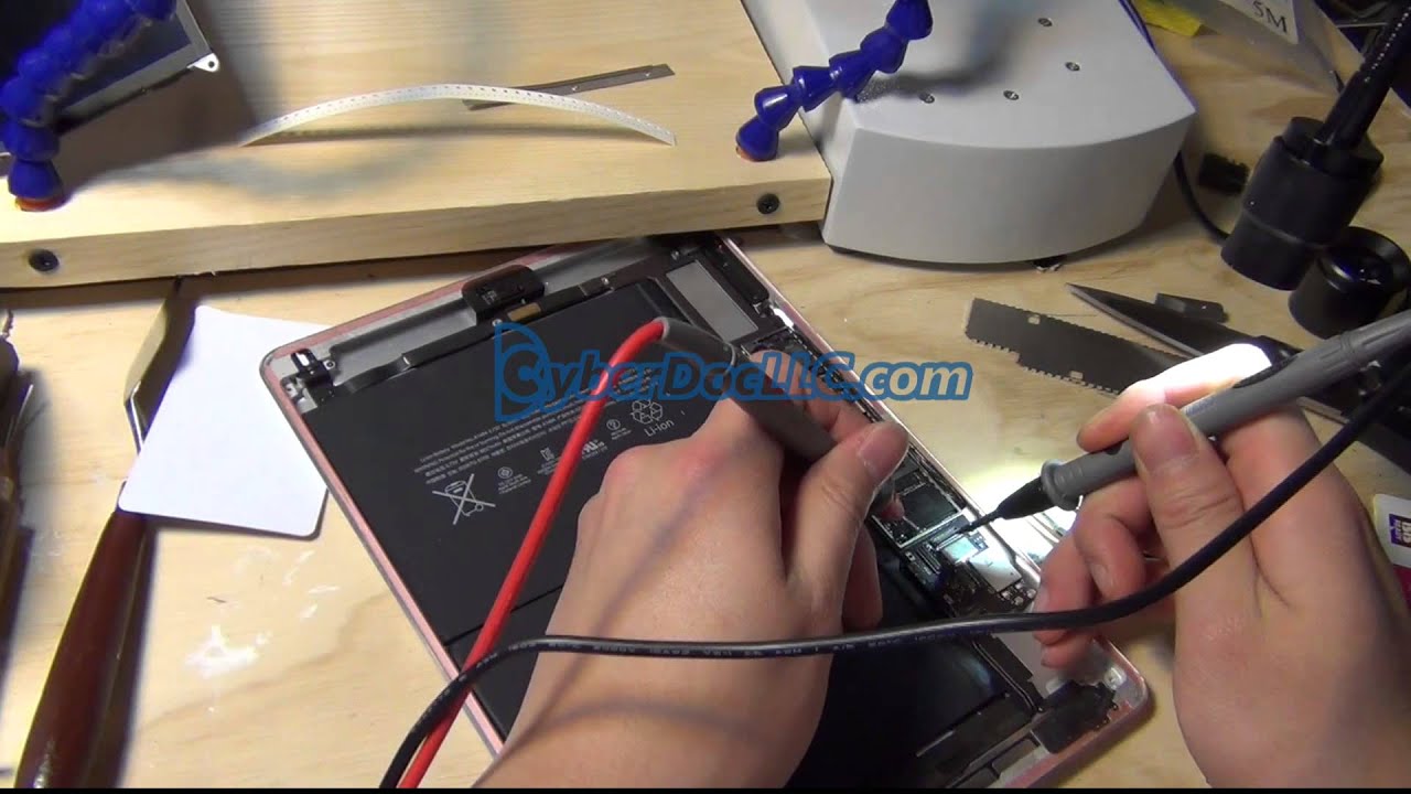 iPad Air no backlight Dim screen repair service sample video CyberDocLLC.com