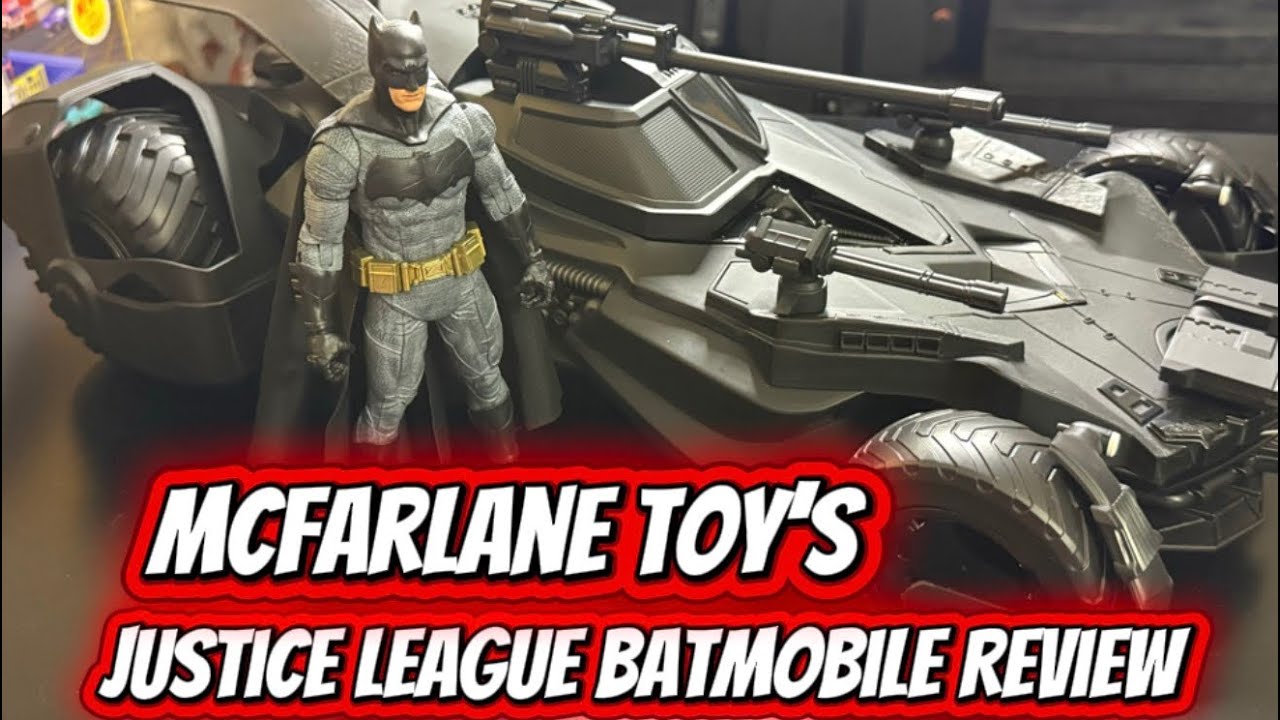 Mcfarlane Toy’s Crowd Fund Level 2 Justice League Batmobile Unboxing and Review!