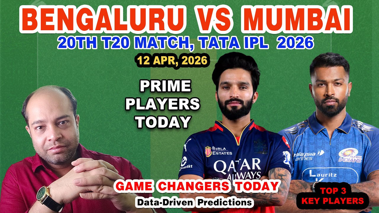 MI vs RCB Today Match Prediction | Mumbai Indians vs Royal Challengers Bengaluru | IPL 2026 Match 20