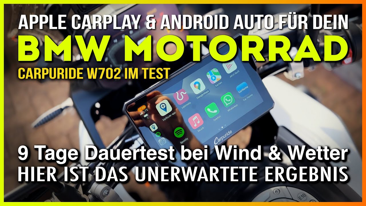 Apple Carplay für dein BMW Motorrad - Carpuride W702 im 9 Tage Dauertest