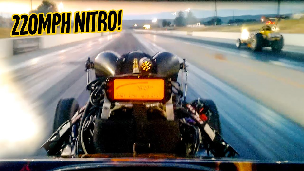 Nitro Altered Almost Hits The Wall at 220mph (Amazing Driver's View)