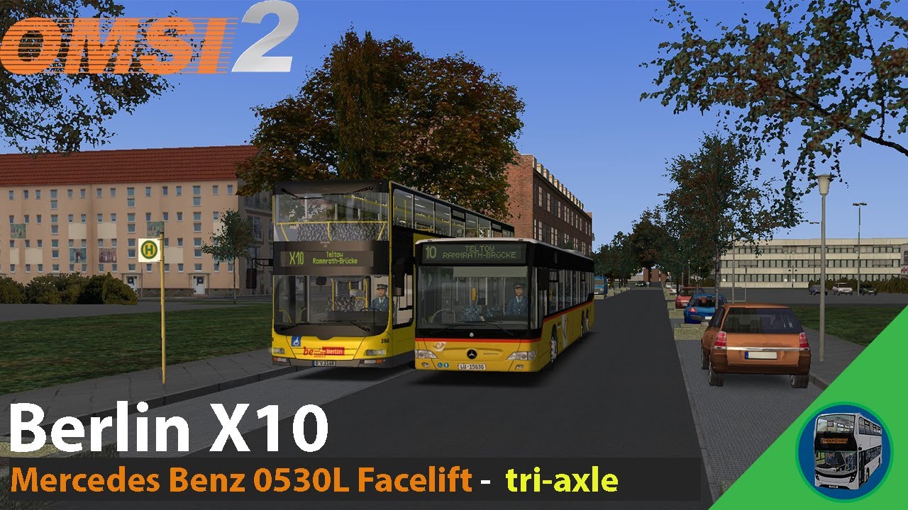 Omsi 2: Berlin X10 to Teltow Rambrath Brocke + Depot | Mercedes-Benz Citaro Facelift 0530L tri-axle