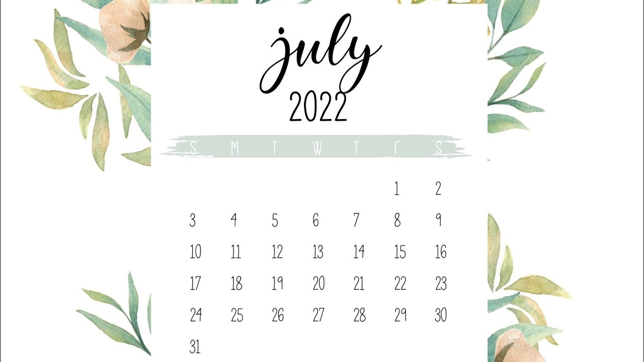 July calendar 2022 #shortvideo #youtubeshorts #shorts #calendar2022  #viralvideo