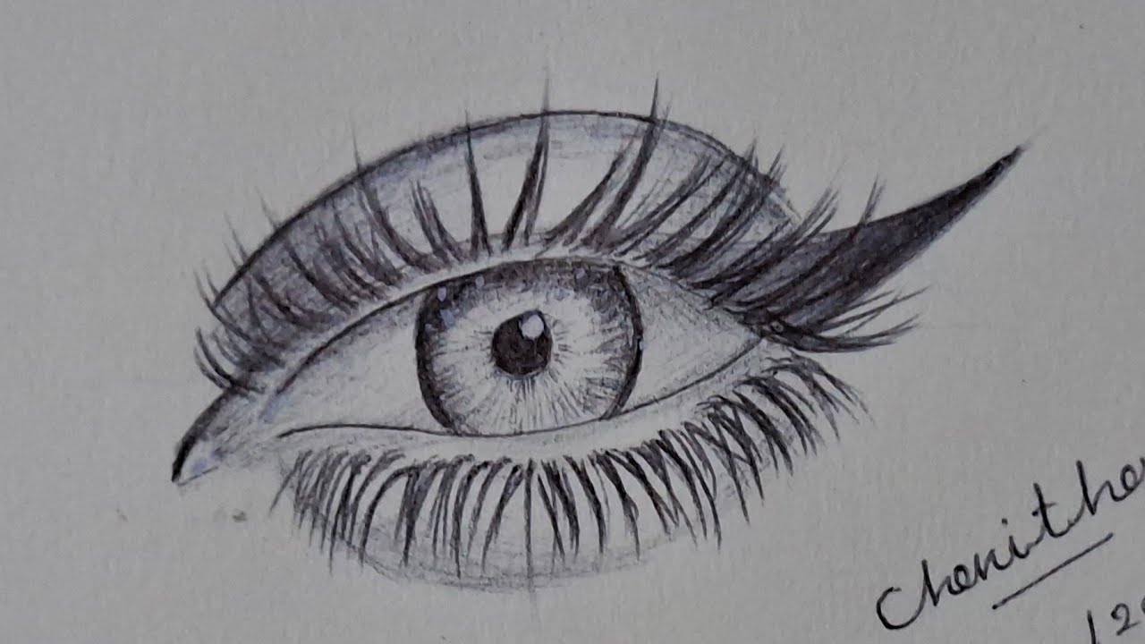 Realistic Eye Drawing Tutorial with Ballpoint Pen | Step by Step