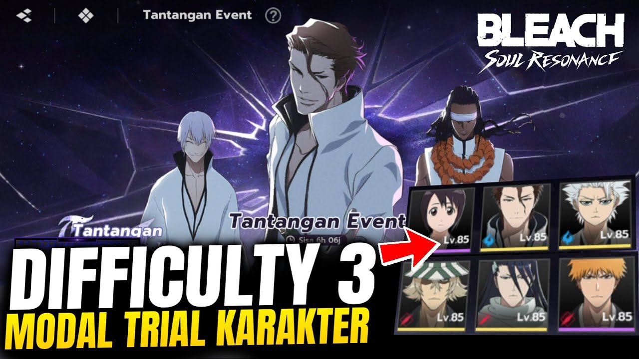 Ichigo Shikai OP juga! Event Aizen Difficulty 3 FULL Star Trial Karakter - Bleach Soul Resonance