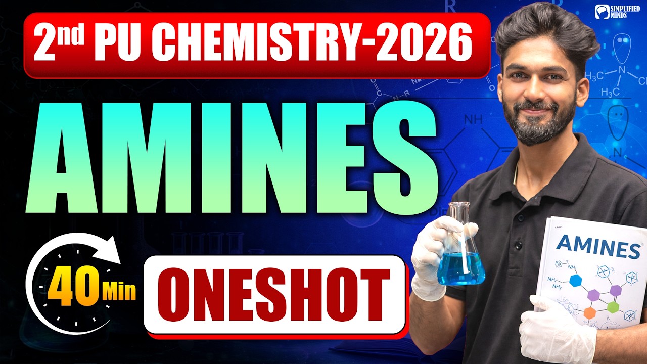 2nd PU Chemistry 2026 | Amines OneShot | Amines Important Question and Answers
