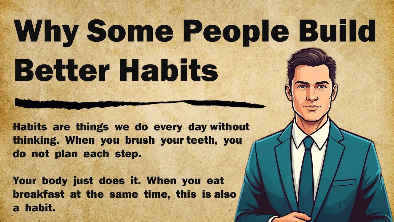 Why Some People Build Better Habits 💪|| English Story Level 3 📘|| Graded Reader ✅