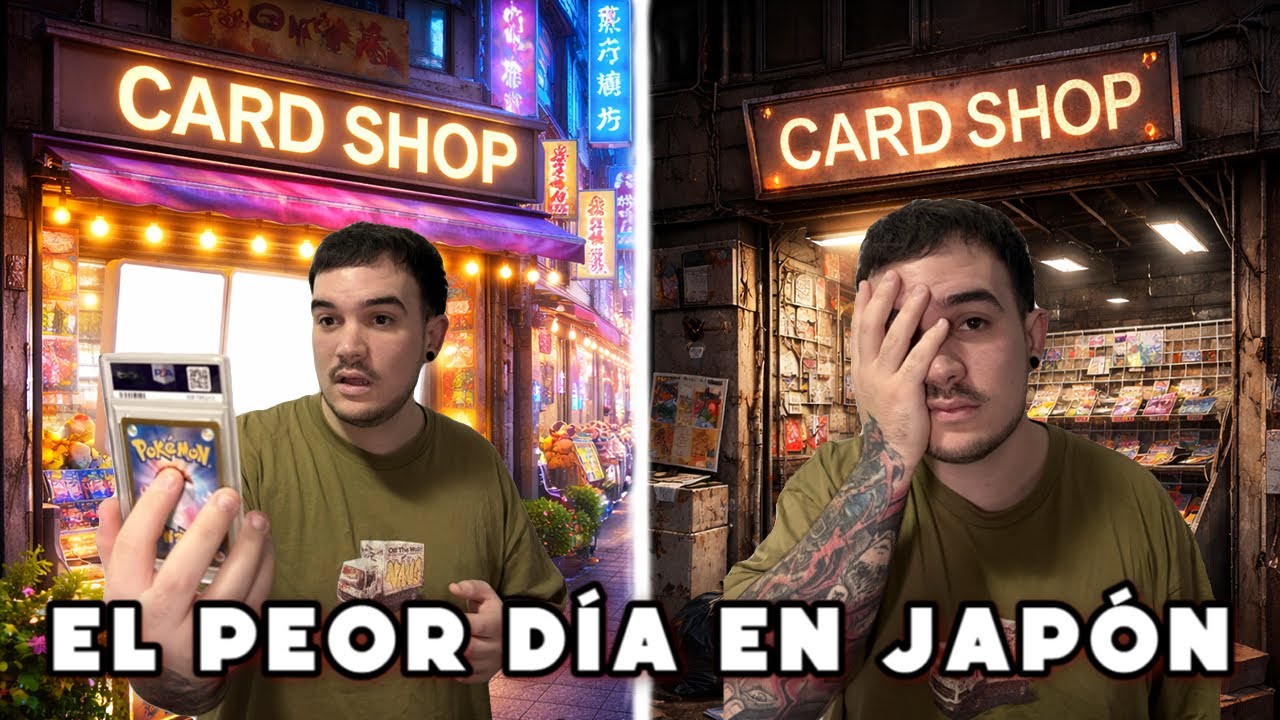 El Peor Día Buscando CARTAS POKÉMON por Japón | Cara y Cruz en OKAYAMA y sale FATAL.