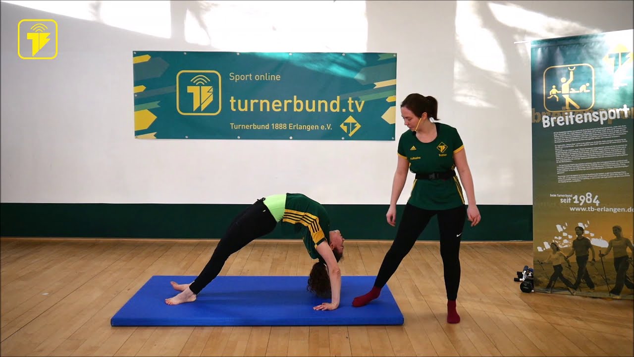 Turnen daheim - Erlernen des Bogengang rückwärts