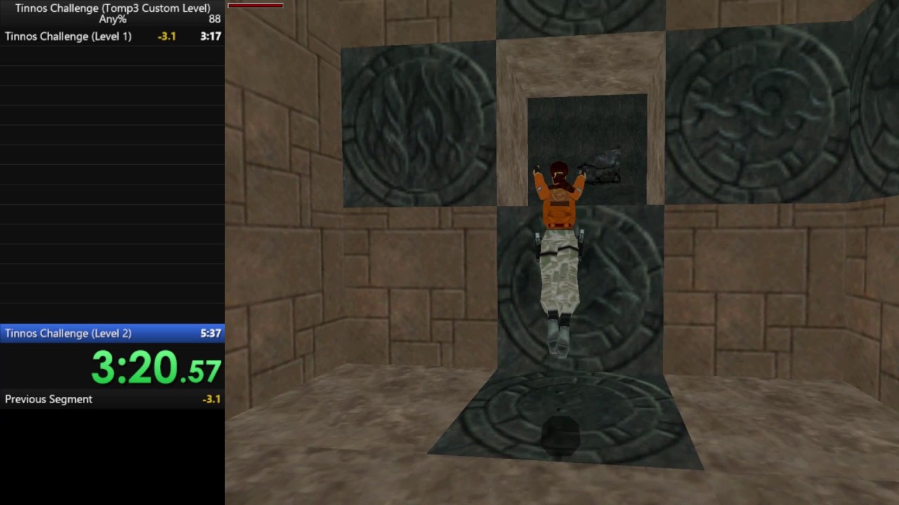 Tinnos Challenge (TR3 Custom Level) Any% single-segmented in 5:19