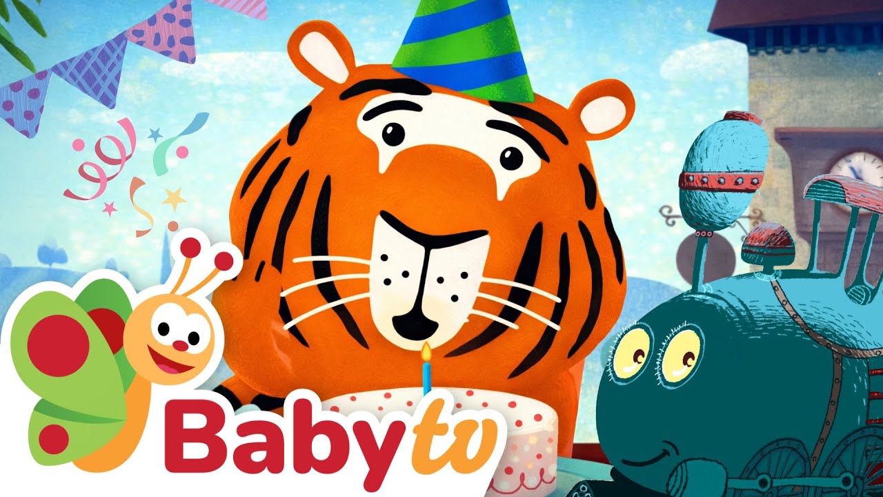 Tiger's Special Day - Tricky Tracks | Learn Counting & Matching Shapes | BabyTV