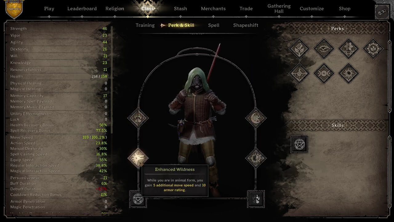 End Game Druid Ideal Build (55% armor in Bear) - Dark and Darker Druid