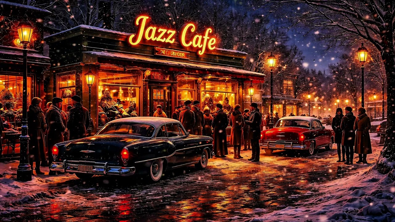 6 Original Vocal Jazz Songs 🎙️ Midnight at the Jazz Cafe | Blue Car & Snowy Night Ambience